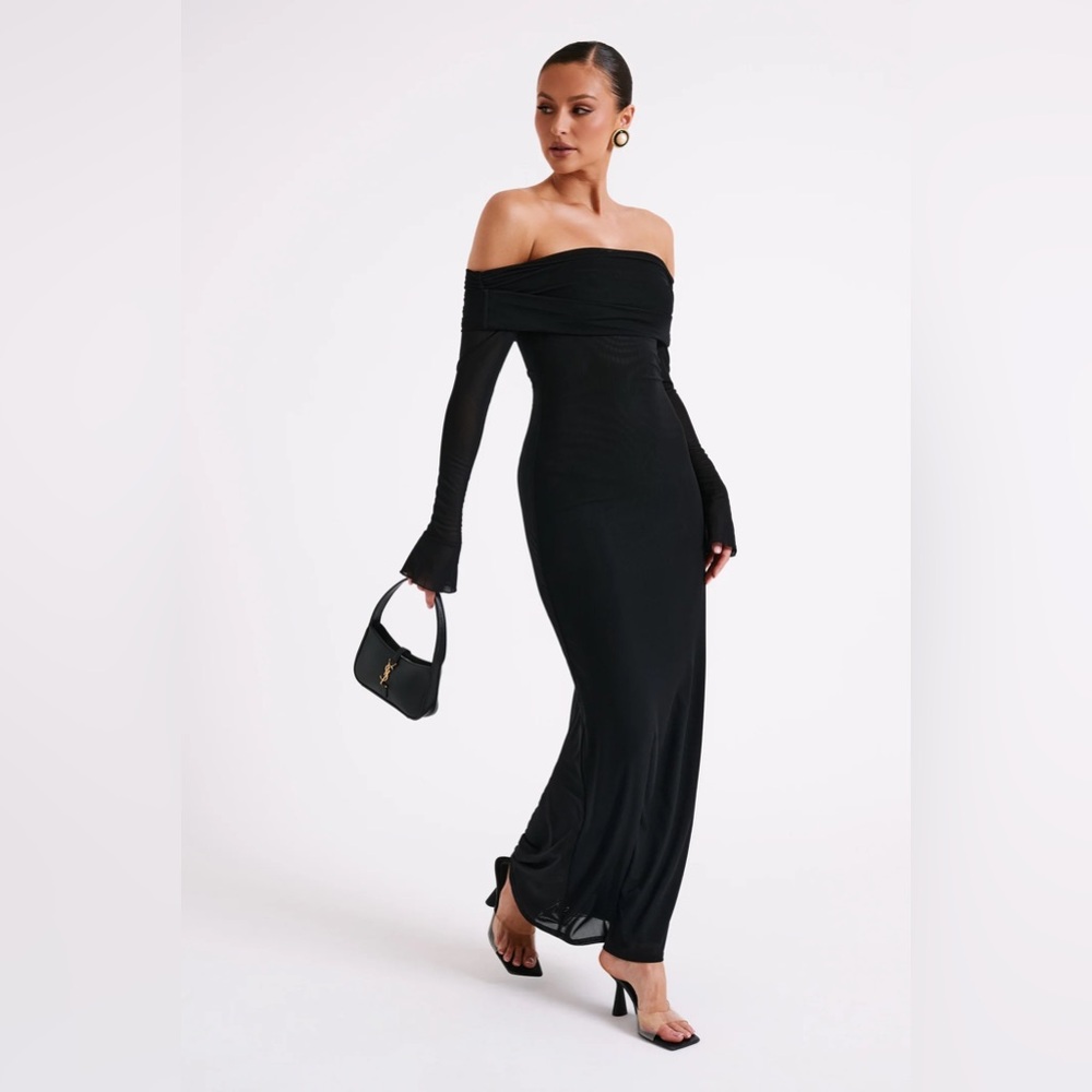 Elegant Black Off-Shoulder Dress